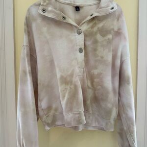 Universal Thread Cream and Tan Button-Up Hoodie